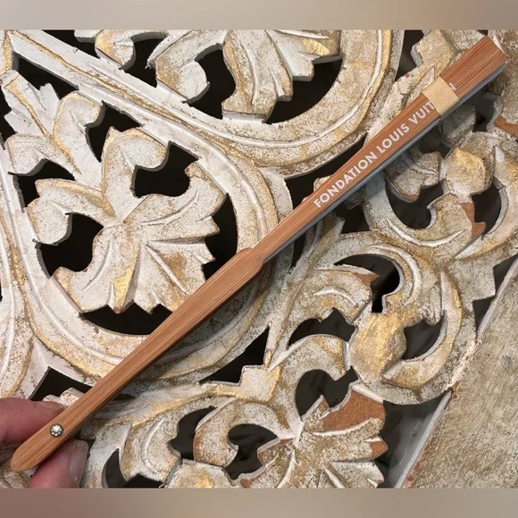 Fondation Louis Vuitton Polka Dot Hand Fan - White & Tan, Rare - Picture 6 of 8